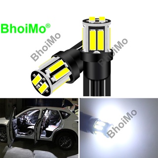 Bhoimo หลอดไฟติดป้ายทะเบียนรถยนต์ T10 Led W5W 194 168 10Smd 7020 สีขาว