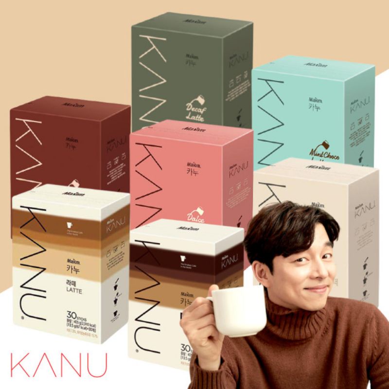 กาแฟเกาหลีแบ่งขาย-kanu-maxim-ของแท้จากเกาหลีkanu-latte-americano-cappuccino-ice-latte-mint-choco-dolce-latte-tiramisu
