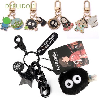 Dyruidoj1 พวงกุญแจจี้คอสเพลย์การ์ตูน Spirited Away Hayao Miyazaki Ball Elf Totoro Trinket