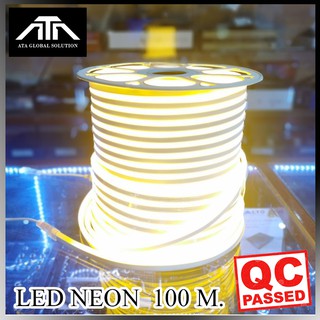 LED NEON ม้วน 100 เมตร ( เลือกสีได้ ) LED 220V พร้อมหัวต่อใช้งาน ยาว 100 เมตร