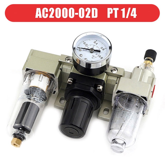 Smc Type AC2000-02 เครื่องกรองอากาศนิวเมติก 1/4 นิ้ว (FRL) | Shopee ...