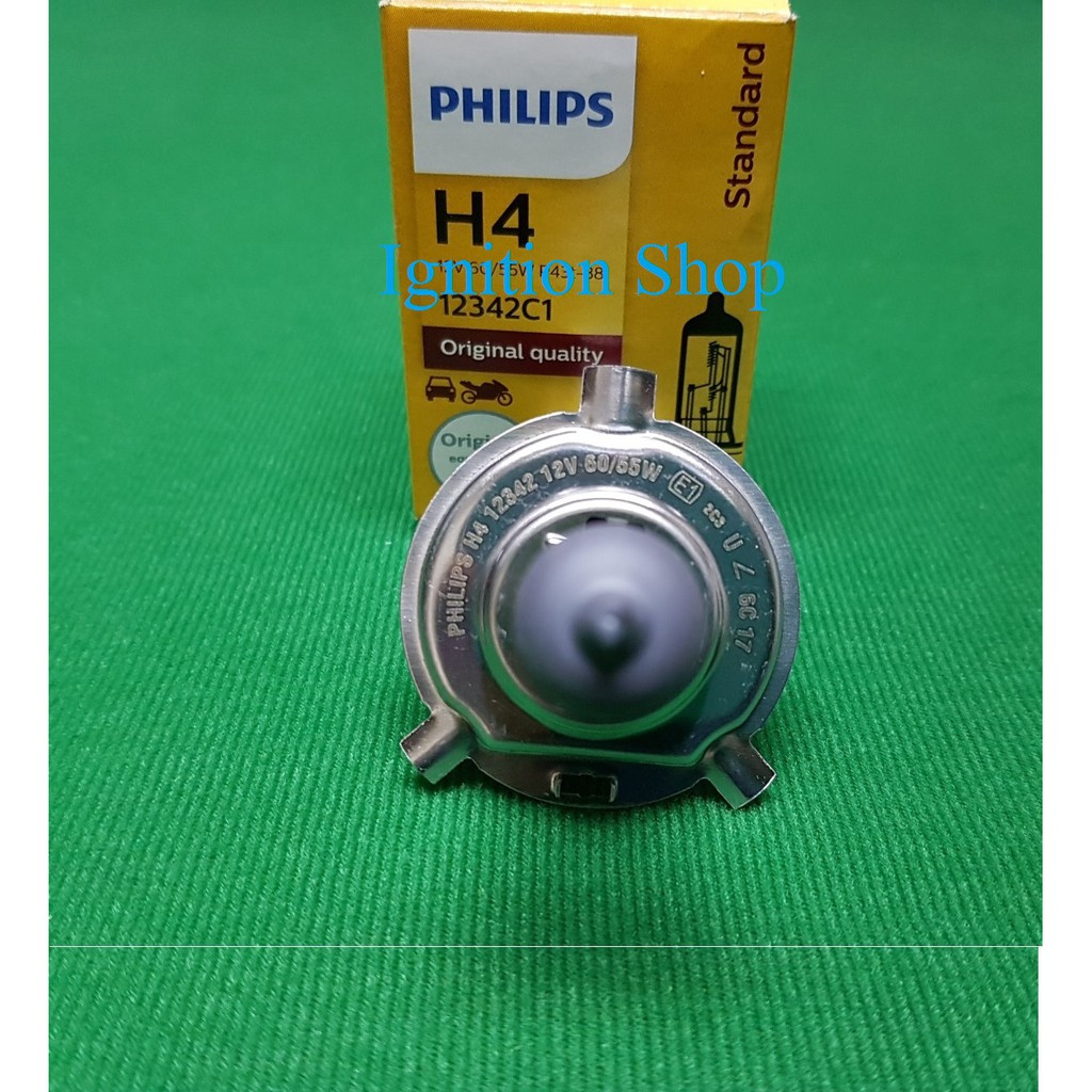 หลอดไฟหน้า-h4-philips-60-55w-p43t-38-standrad-จำนวน-1-หลอด