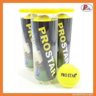 (พร้อมส่ง) ลูกเทนนิส ลูกเทนนิสฝึกซ้อม บรรจุกระป๋อง PRO STAR(1กระป๋อง)