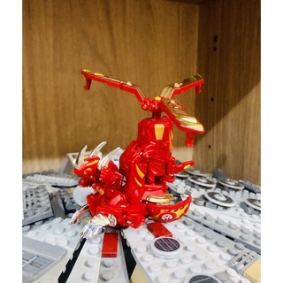 Bakugan Red Pyrus Lumino Dragonoid &amp; Terrix Gear Exclusive Item