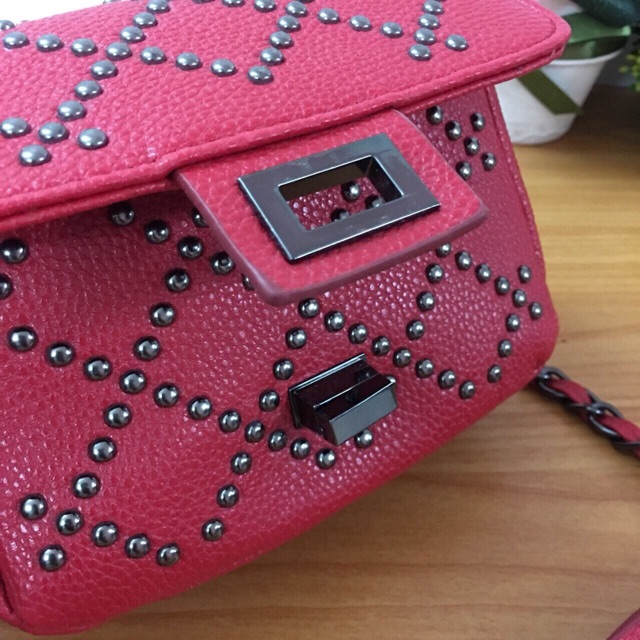 xxi-forever-21-studded-mini-satchel-bag-ส่งฟรีems