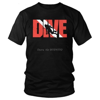 เสื้อยืดลําลอง ผ้าฝ้าย แขนสั้น คอกลม พิมพ์ลาย Awesome Scuba Drive Idea เหมาะกับการดําน้ํา ของขวัญ สําหรับผู้ชายสามารถปรั