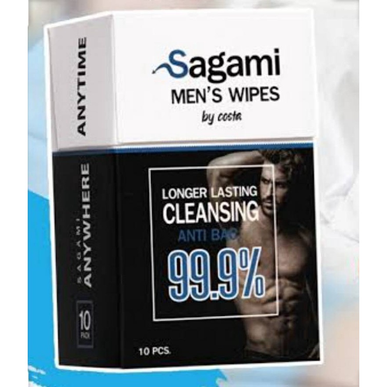 ภาพหน้าปกสินค้าแผ่นเช็ด Sagami 1 กล่อง (10 ซอง) เพิ่มความอีดทน