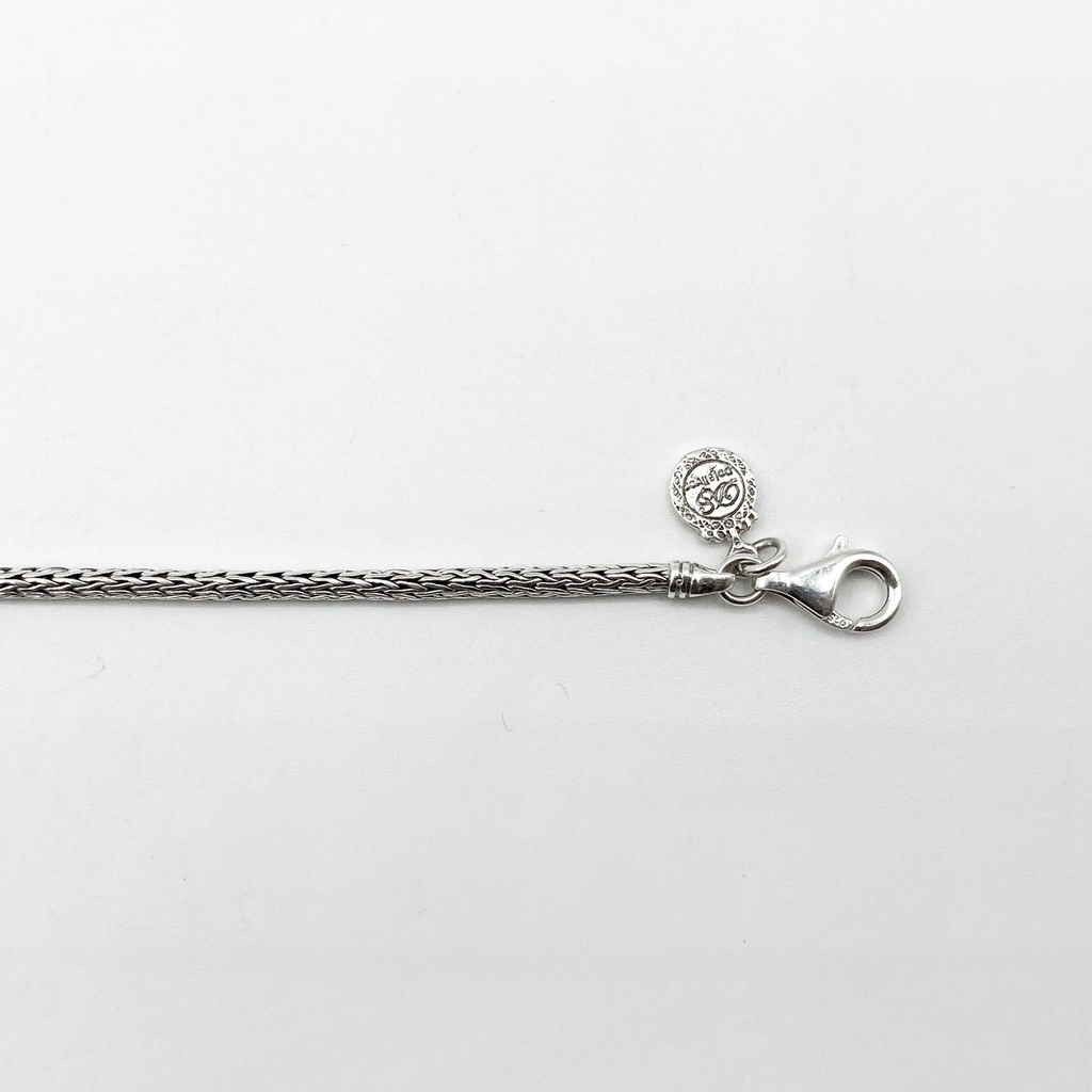 สร้อยข้อมือถักเปีย-แบบร้อยชาร์มได้-สร้อยข้อมือร้อยชาร์ม-เงินแท้-925-925-sterling-silver-braided-bracelets-csp0189
