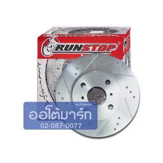 RUNSTOP จานเบรกเซาะร่องหน้า TOYOTA YARIS 07 NO TOP ซ้าย=ขวา RDTT-055 จำนวน 1 คู่