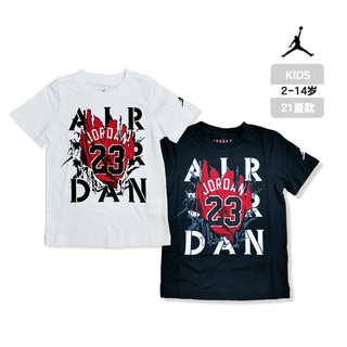 เสื้อยืดเด็กผู้หญิงAIR JORDANจอร์แดนAJเสื้อผ้าเด็ก2021ฤดูร้อนเด็กชายและเด็กหญิงตัวอักษรผ้าฝ้ายคอกลมป่าTเสื้อJD2122089