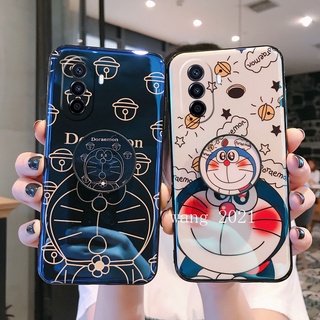 2022 New Casing Huawei Nova Y70 Nova 9 SE Nova 8i Honor X9 50 Lite 5G เคส Cartoon Phone Case Blu-ray Doraemon Back Cover with Stand TPU Anti-fall Soft Case เคสโทรศัพท์