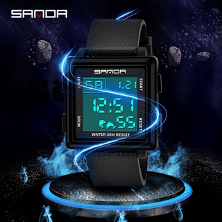 SANDA Luxury Brand Mens Sports Watches Dive Digital LED Military Watch Men Fashion Electronic Wristwatches relogio mascu