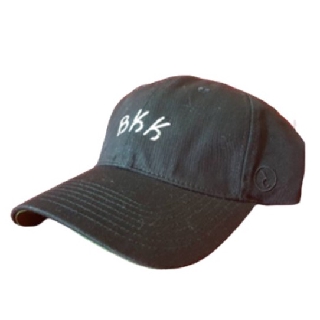 หมวก สีดำ แก๊ป เบสบอล ปักลาย ตัวอักษร กันแดด ผ้าฝ้าย ปรับขนาดได้