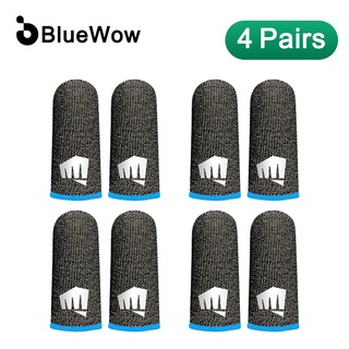 Bluewow s41 8 ชิ้น (4 คู่ ) ฝาครอบนิ้วหัวแม่มือป้องกันเหงื่อสําหรับโทรศัพท์มือถือ