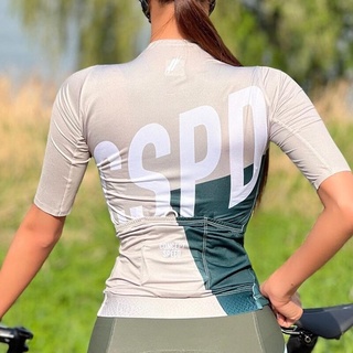 เสื้อกีฬาแขนสั้น CSPD CONCEPT SPEED แต่งซิป แต่งกระเป๋าด้านหลัง เหมาะกับขี่จักรยาน สําหรับผู้หญิง 2024
