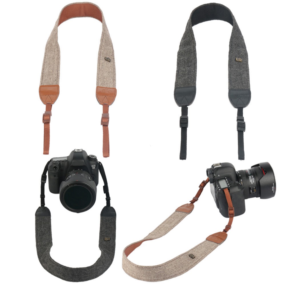 ภาพหน้าปกสินค้าสายคล้องกล้อง คล้องคอ สไตล์วินเทจ สำหรับ กล้อง Sony Nikon Canon Olympus DSLR
