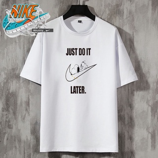 NIKE Just Do It AIR JORDAN เสื้อยืดพิมพ์ลายผู้ชายแขนสั้นผู้ชายเสื้อยืดลําลองฤดูร้อนสําหรับผู้ชาย ,,C