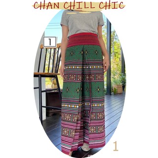 กางเกงทรงแพนเค้ก กางเกงลายไทย สวยหรูดูมีสไตล์ แม่หญิงไทย Modern