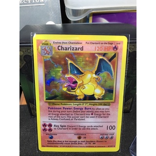 สินค้า Pokemon card Charizard 4/102 English AAA mirror งานคัดลอกต้นฉบับ รีปริ้น งานศิลปะ