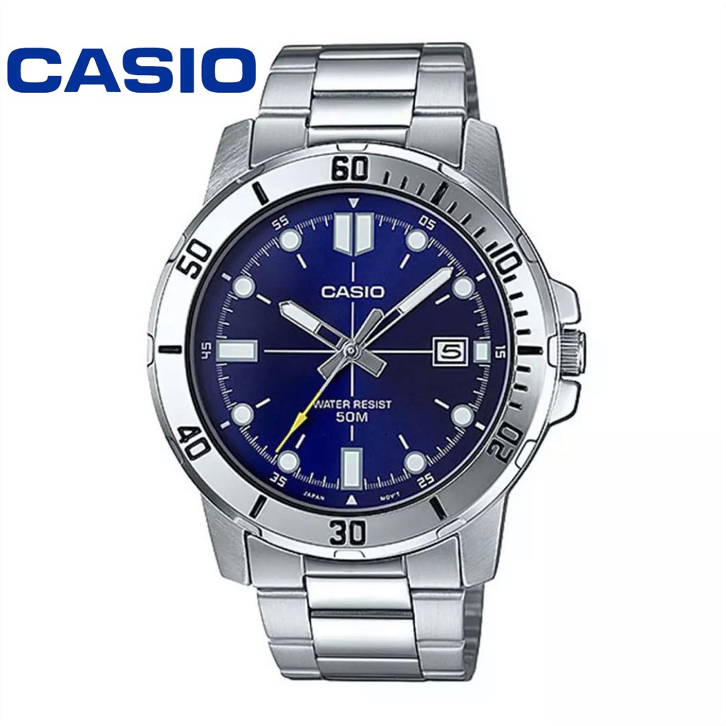 ภาพหน้าปกสินค้านาฬิกาผู้ชาย Casio รุ่น MTP-VD01D สายแสตนเลส