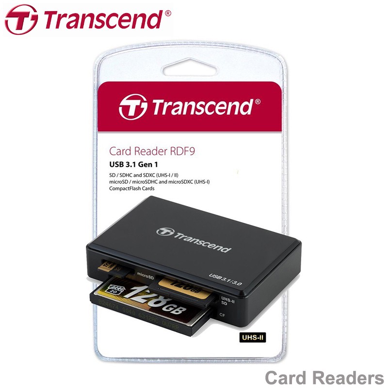 ภาพหน้าปกสินค้าTRANSCEND CARD READER EXTERNAL USB 3.2 Gen 1 / 3.1 Gen 1 การ์ดรีดเดอร์ RDF9 The Fastest Ever รับประกัน 2 ปี