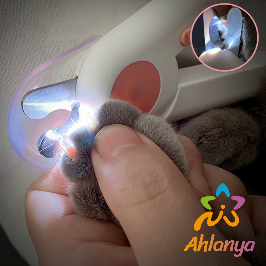 ahlanya-กรรไกรตัดเล็บสัตว์เลี้ยง-มีไฟ-led-ใช้สำหรับตัดเล็บสุนัขหรือแมว-led-pet-nail-scissors