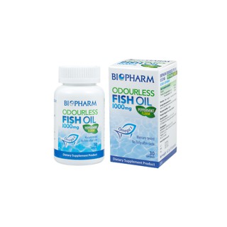 น้ำมันปลา Biopharm Odourless fish oil 1,000mg  30 เม็ด