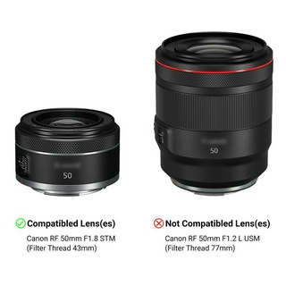 ภาพขนาดย่อของภาพหน้าปกสินค้าJjc ฮู้ดเลนส์กล้อง Canon Rf 50 มม . F1 . 8 Stm สําหรับ Eos R6 Ra Rp R5 C70 จากร้าน ldshop.th บน Shopee ภาพที่ 1