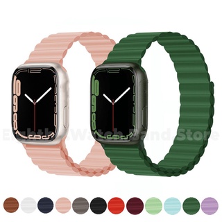สายนาฬิกาข้อมือซิลิโคน อุปกรณ์เสริม สําหรับ Apple Watch Ultra 2 Ultra Series 9 8 7 6 SE 5 4 3 2 1 ขนาด 49 มม. 41 มม. 45 มม. 44 มม. 42 มม. 40 มม. 38 มม.