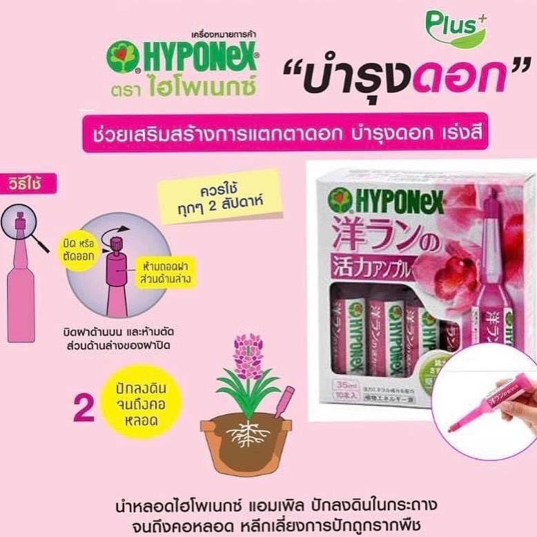 hyponex-แอมเพิล-ปุ๋ยปักลงกระถาง-ปุ๋ยปัก-hyponex-มี-3-สูตร-10-หลอดต่อกล่อง-hyponex-ampoule-ปุ๋ยปักญี่ปุ่น-ปุ๋ยปักดิน