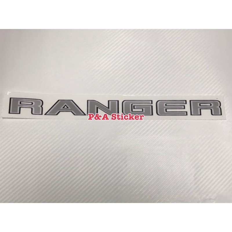 สติ๊กเกอร์งานสกรีน RANGER สำหรับติดท้ายกระบะ Ford Ranger ปี 2018 (ตัว ...