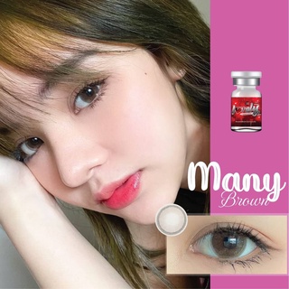 คอนแทคเลนส์ สายฝอ Lovelyplus Many Gray-Brown เลนส์นิ่ม ใส่สบาย ค่าอมน้ำ 42% มีของพร้อมส่ง