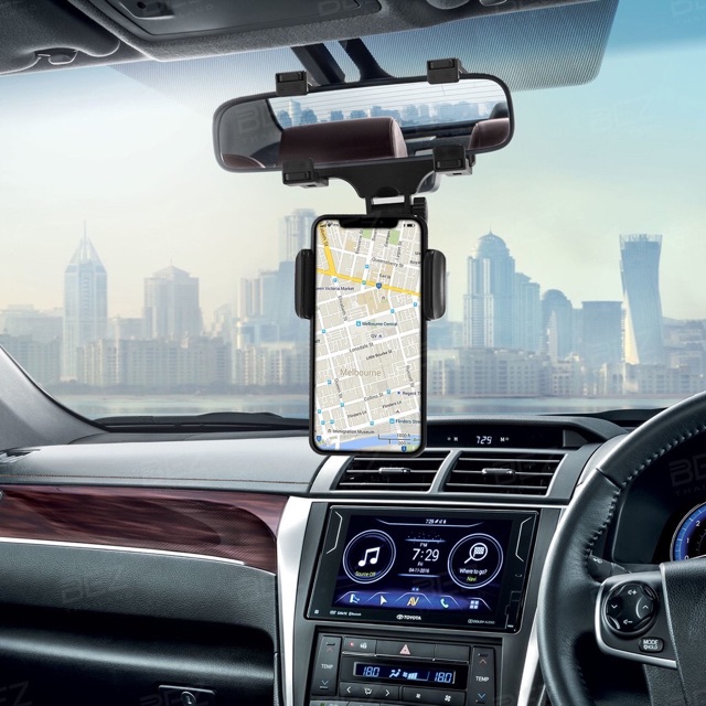 รูปภาพสินค้าแรกของ360 ที่ติดโทรศัพท์ ในรถ สามารถปรับได้ ที่วางมือถือ แบบติดกับ กระจกมองหลัง CAR HOLDER