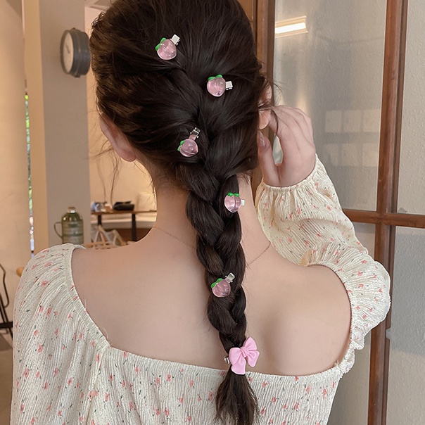 กิ๊บติดผม-กิ๊บติดผม-รูปโบ-ดอกคามิเลีย-พีชน่ารัก-เครื่องประดับ-สําหรับผู้หญิง