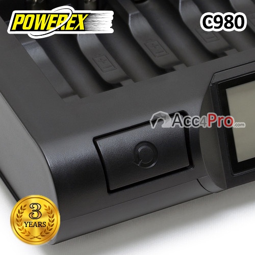 powerex-mh-c980-c801d-แท่นชาร์จ-1-8-ก้อน-ชาร์จเร็ว1-ชม-แยกก้อนอิสระ