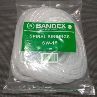 Bandex ไส้ไก่ พันจัดเก็บสายไฟ เบนเด็กซ์ Spiral Bindings SW06-SW24  สีขาว