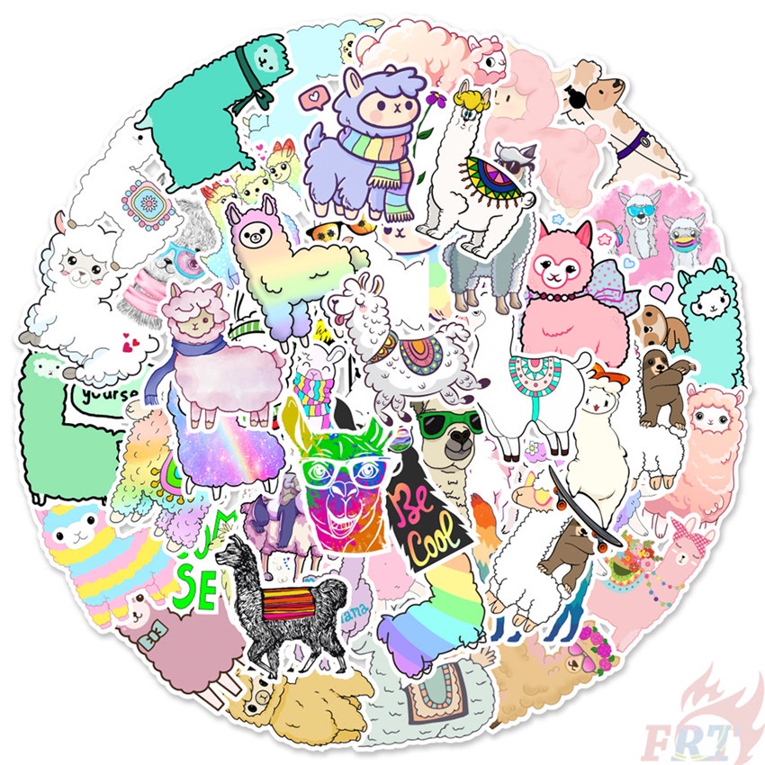 50-ชิ้น-ชุด-สติกเกอร์-kawaii-llama-series-01-vicuna-alpaca-สําหรับตกแต่ง-สติกเกอร์-ลายกราฟฟิติ-กันน้ํา-diy