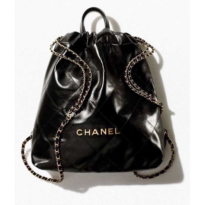 NEW!! CHANEL 22 Backpack (gold)Gold hardware Shopee Thailand