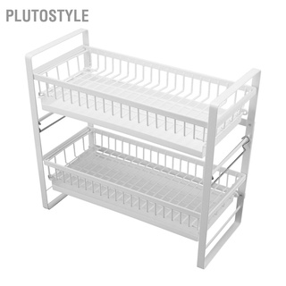 Plutostyle ชั้นวางจาน 2 ชั้น โลหะ Pp ความจุขนาดใหญ่ ประกอบง่าย สําหรับบนโต๊ะอาหาร