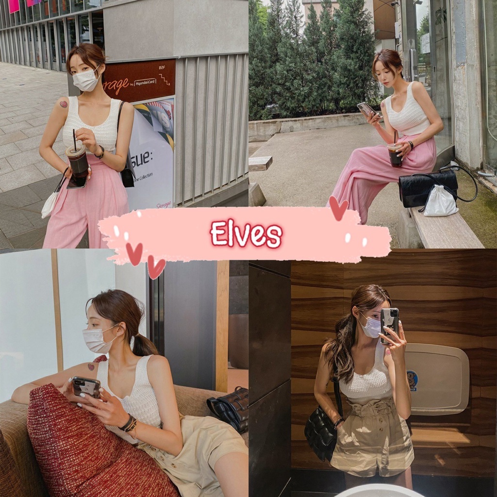 elves-พร้อมส่ง-เสื้อกล้ามไหมพรม-คอวี-ผ้านิ่มใส่สบายมีสีหลากหลายสี-88906