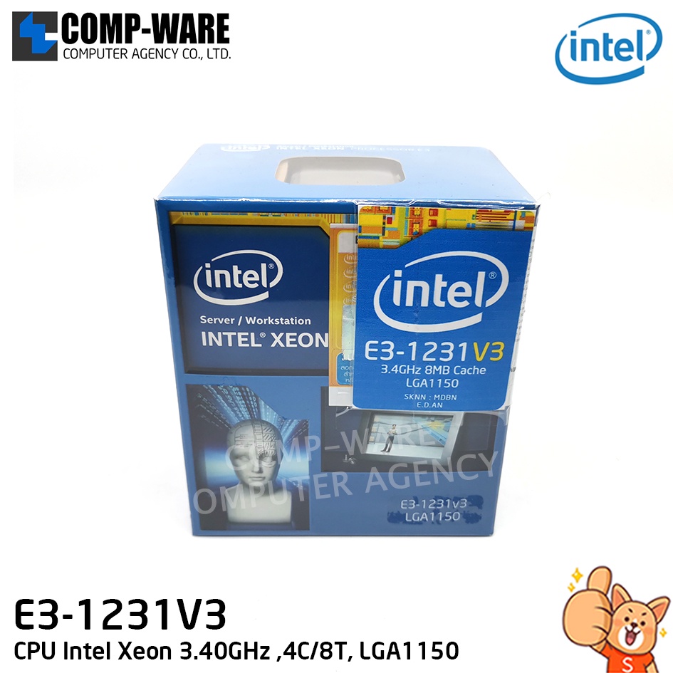 พร้อมส่ง CPU Intel Xeon E3-1231V3 (3.40GHz) 8MB Cache 4C/8T LGA1150 ...