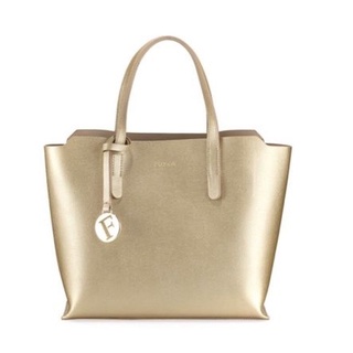 Furla Sally Small Saffiano Genuine Leather Tote Bag (มือสองสภาพใหม่กริ๊บ)