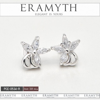 Eramyth Jewelry ต่างหูเงินแท้ 92.5% ดอกไม้ ฝังเพชรสวิสCZ  PCE-0534-R