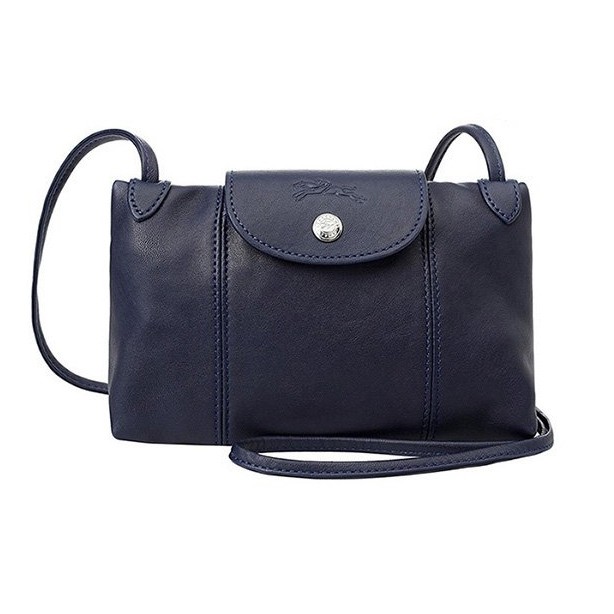 Longchamp Le Pliage Cuir Crossbody Bag Navy Shopee Thailand