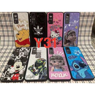 เคสVivo Y31 2021แบบคลุมกล้องสกรีนลายการ์ตูน