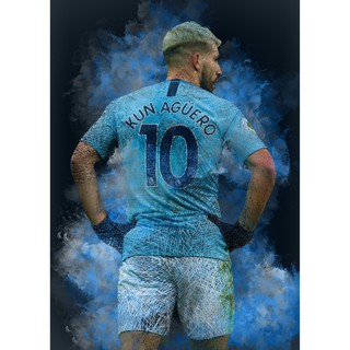 ภาพหน้าปกสินค้าโปสเตอร์Kun Aguero โปสเตอร์กุน อเกวโร่ Manchester City วอลเปเปอร์ poster ฟุตบอล Football โปสเตอร์ฟุตบอล ตกแต่งผนัง ที่เกี่ยวข้อง