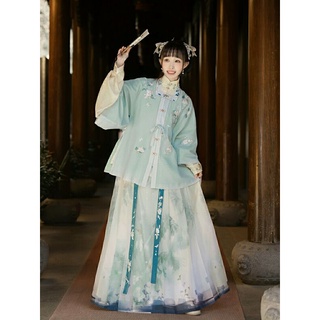 ชุดฮั่นฝูคอลเลคชั่น Shan se tu แบรนด์ Shisan yu  ชุดจีนโบราณ ราชวงศ์หมิง Hanfu เสื้อหมิง กระโปรงยาว