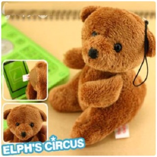 แท้ 100% จากญี่ปุ่น พวงกุญแจ สายเชือก หมี ELPHS CIRCUS Plush Doll Cell Phone Charm (Benny Bear)