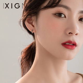 ◐◐Xignต่างหูสีดำและสีขาวเงินสเตอร์ลิงหยดเคลือบวงกลมต่างหูต่างหูลมเย็น2020ใหม่ต่างหูหูเครื่องประดับ