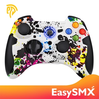 ภาพหน้าปกสินค้าEasySMX ESM-9013 2.4G Wireless Controller with receiver Joysticks Dual Vibration TURBO for PS3/Android Phone Tablet/ Window PC (Water Color) ที่เกี่ยวข้อง